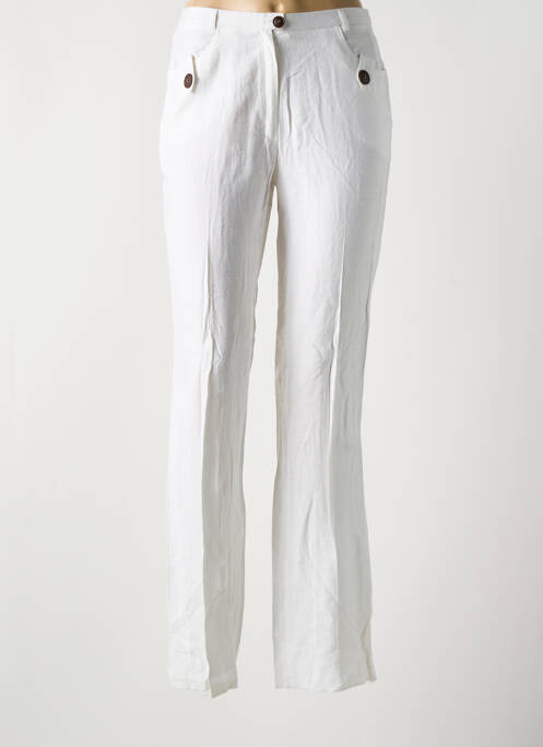 Pantalon droit blanc CHRISTIAN MARRY pour femme