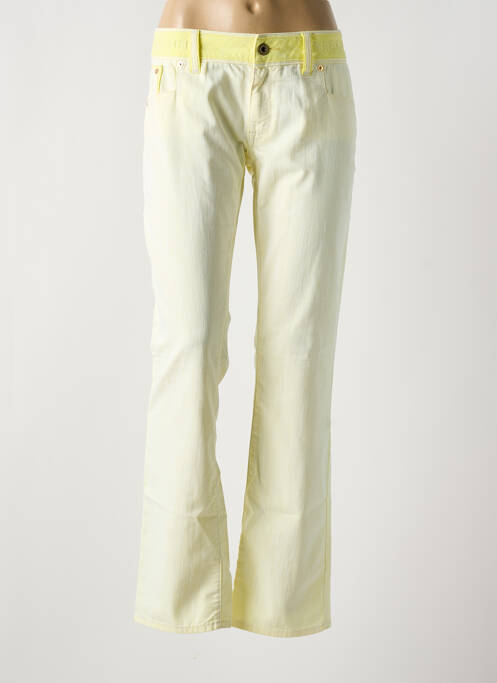 Pantalon droit jaune FREESOUL pour femme