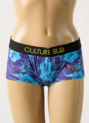 Shorty effet matière satinée violet CULTURE SUD femme