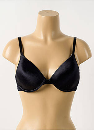Soutien-gorge effet matière satinée haut soutien-gorge moulé noir SIMPLEMENT MOI femme