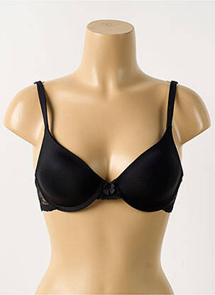 Soutien-gorge effet matière satinée haut soutien-gorge moulé noir SIMPLEMENT MOI femme