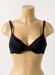 Soutien-gorge effet matière satinée haut soutien-gorge moulé noir SIMPLEMENT MOI femme