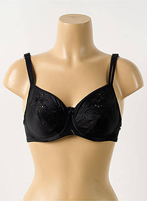 Soutien-gorge effet matière satinée haut soutien-gorge emboitant noir GAIYI femme