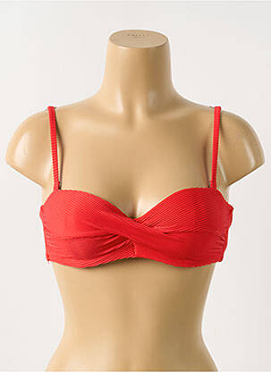 Haut de maillot de bain stretch haut soutien-gorge moulé rouge H&M femme