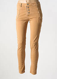 Jeans coupe slim stretch taille normale marron MELLY & CO femme