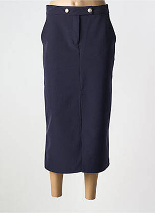 Jupe longue coupe droite bleu CHARMING GIRL femme