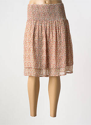 Jupe mi-longue taille normale orange CULTURE femme