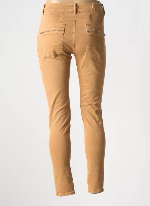 Jeans coupe slim marron MELLY & CO pour femme