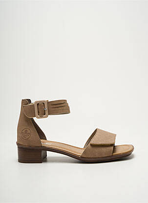 Sandales/nu pieds talon bottier talon plat jusqu'à 3cm beige RIEKER femme