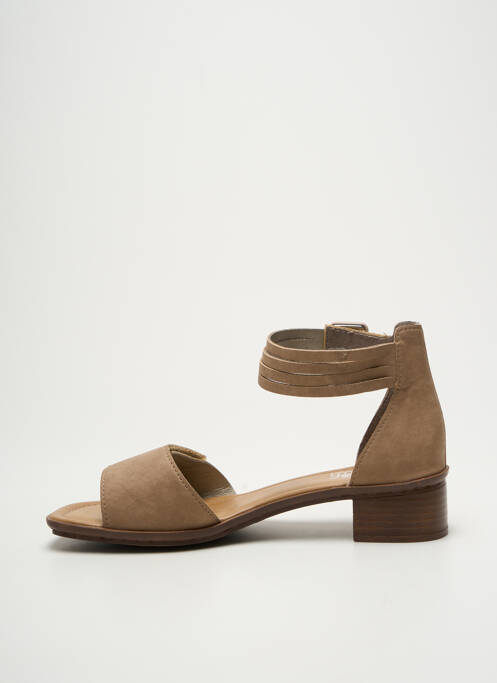 Sandales/Nu pieds beige RIEKER pour femme