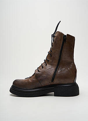 Bottines/boots matière lisse talon de 4 à 6cm marron PAPUCEI femme