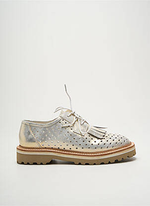 Derbies tissage satiné talon plat jusqu'à 3cm argent REGARD femme