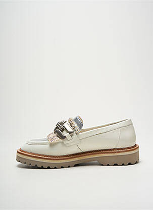 Mocassins matière lisse talon plat jusqu'à 3cm blanc REGARD femme