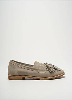 Mocassins nubuck talon plat jusqu'à 3cm gris REGARD femme