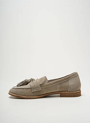 Mocassins nubuck talon plat jusqu'à 3cm gris REGARD femme
