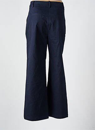 Pantalon droit tissage popeline taille normale bleu FRNCH femme