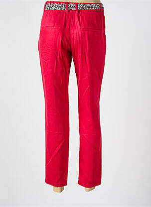 Pantalon slim tissage popeline taille normale rose LABDIP femme