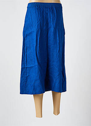 Jupe mi-longue coupe droite bleu ZYGA femme