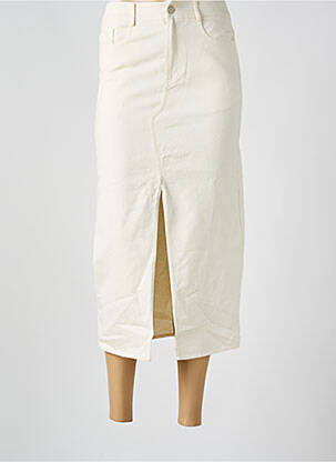 Jupe longue coupe droite beige GRACE & MILA femme