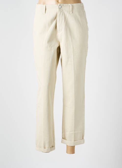 Jeans coupe droite beige LABDIP pour femme