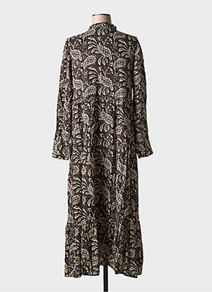 Robe longue manches longues manches longues gris CHICOSOLEIL femme