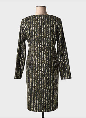 Robe mi-longue imprimé fantaisie manches longues vert LA FÉE ATELIER BY LA FÉE MARABOUTÉE femme