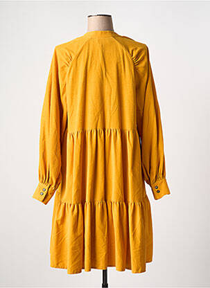 Robe mi-longue manches longues manches longues jaune OTTOD'AME femme