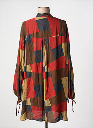 Robe courte coupe fluide manches longues marron OTTOD'AME femme