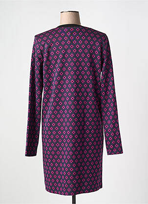Robe courte manches longues manches longues violet LA FEE MARABOUTEE femme