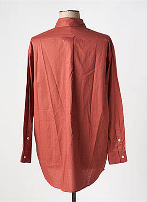 Chemisier coupe droite manches longues orange AMERICAN VINTAGE femme