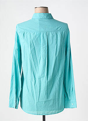 Chemisier coupe droite manches longues bleu LA FEE MARABOUTEE femme