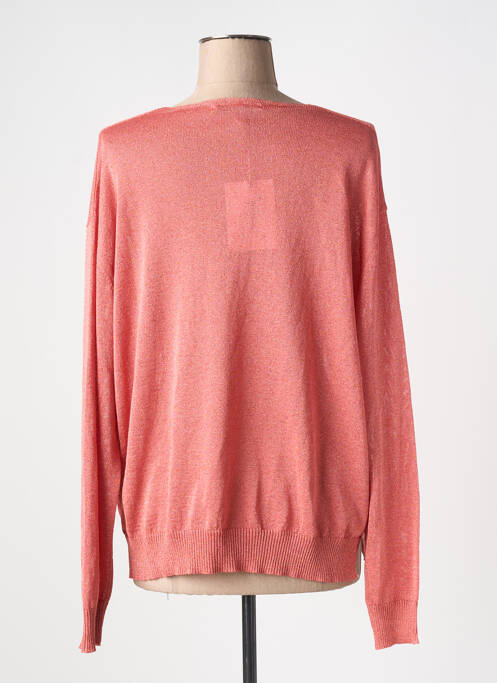 Pull col v manches longues rose LA FEE MARABOUTEE femme
