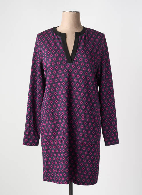Robe courte violet LA FEE MARABOUTEE pour femme