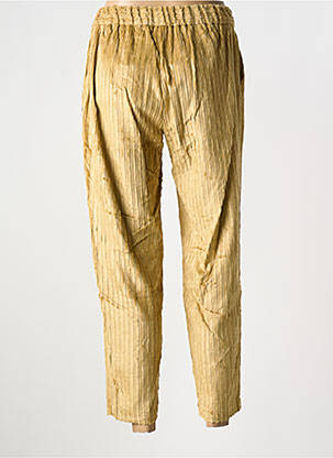 Pantalon droit fermeture zippée sous rabat boutonné taille normale jaune OTTOD'AME femme