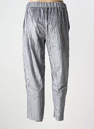 Pantalon droit fermeture zippée sous rabat boutonné taille normale gris OTTOD'AME femme
