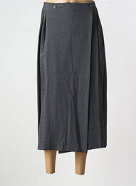 Jupe longue coupe fluide gris O'MER femme