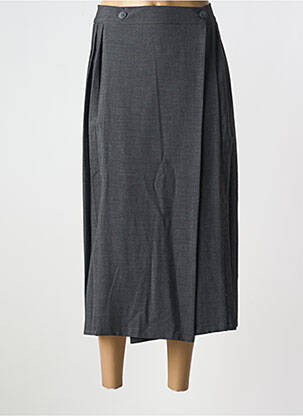 Jupe longue coupe fluide gris O'MER femme