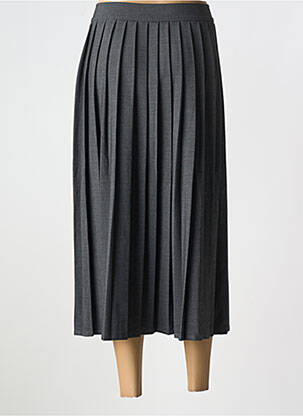 Jupe longue coupe fluide gris O'MER femme
