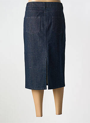 Jupe mi-longue stretch bleu LA FEE MARABOUTEE femme