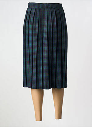 Jupe mi-longue stretch bleu O'MER femme