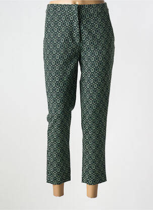 Pantalon 7/8 taille haute taille haute vert LA FEE MARABOUTEE femme