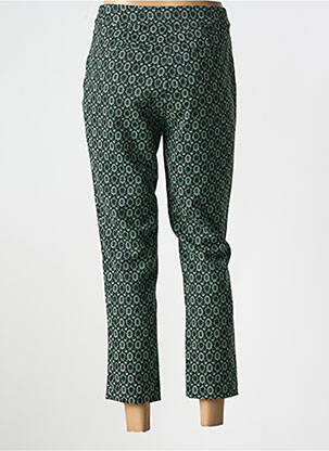 Pantalon 7/8 taille haute taille haute vert LA FEE MARABOUTEE femme