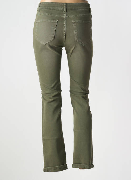 Jeans coupe slim vert LA FEE MARABOUTEE pour femme