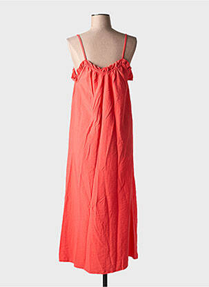 Robe longue manches bretelles ajustables fines bretelles rouge BOBBIE&BOB femme