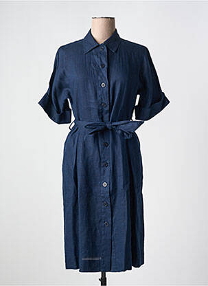 Robe mi-longue sans manche sans manche bleu ZYGA femme
