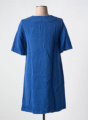 Robe courte manches courtes manches courtes bleu ZYGA femme