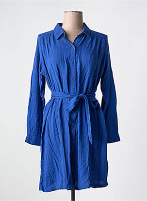 Robe courte manches longues manches longues bleu LA PETITE ETOILE femme