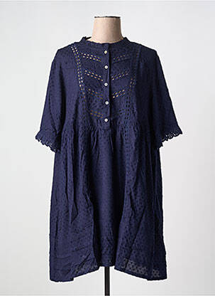 Robe courte manches courtes manches courtes bleu FRNCH femme