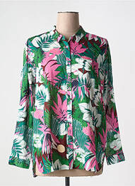 Chemisier coupe droite manches longues vert DES PETITS HAUTS femme