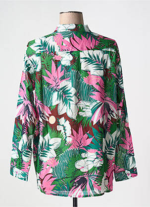 Chemisier coupe droite manches longues vert DES PETITS HAUTS femme